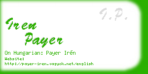 iren payer business card